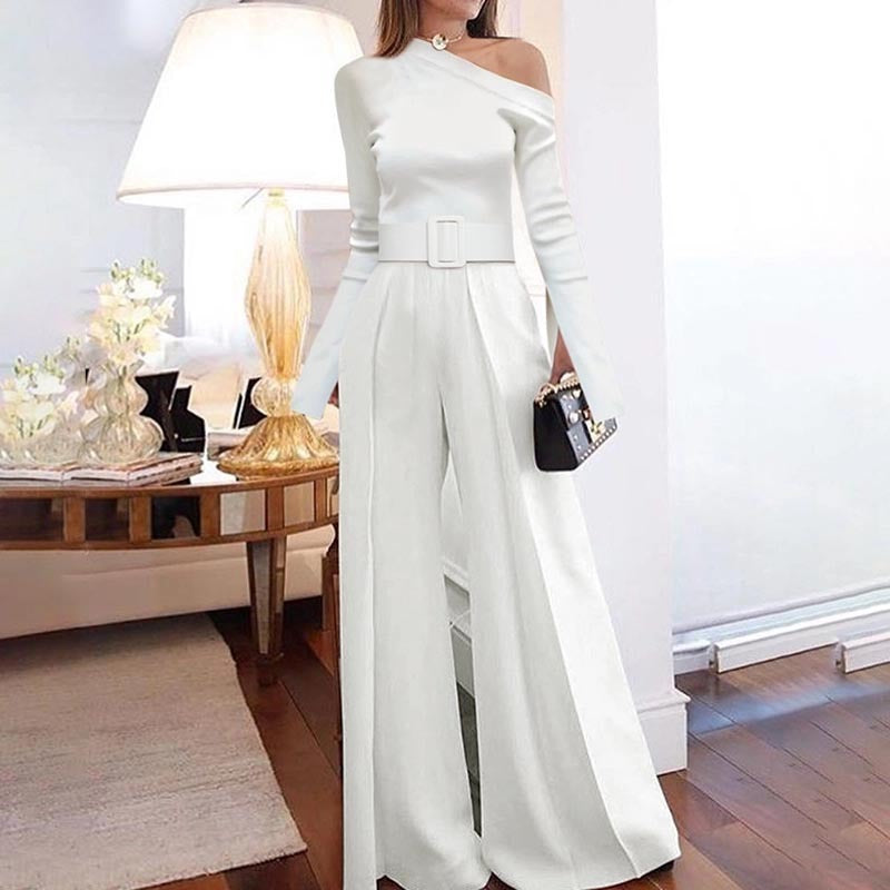 Ximena | Mono asimétrico de pierna ancha Gabriela: elegancia con un toque único