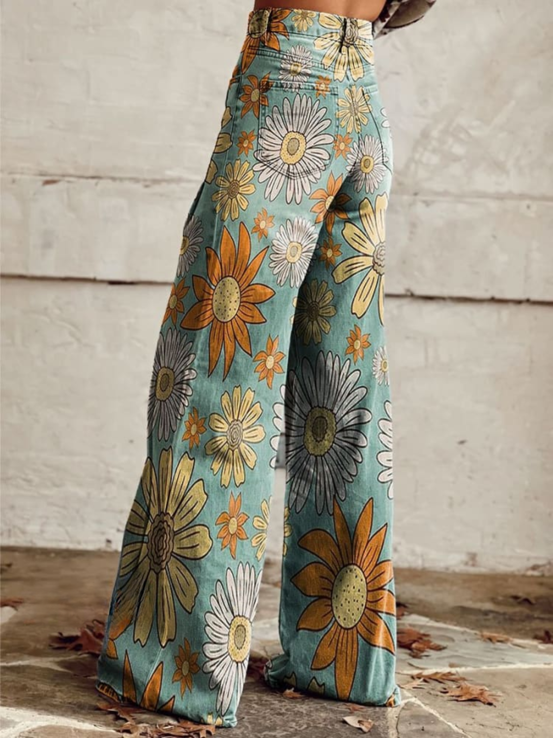 Elina | Pantalón amplio con estampado floral de inspiración vintage