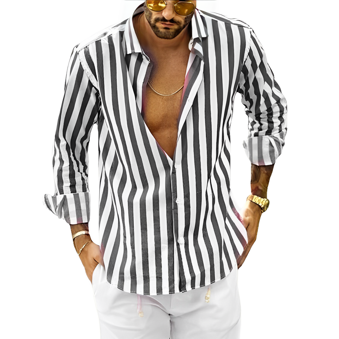 Pablo | Camisa de Rayas Martin para Hombre: Estilo y Confort en Cada Look