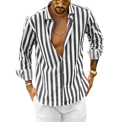 Pablo | Camisa de Rayas Martin para Hombre: Estilo y Confort en Cada Look