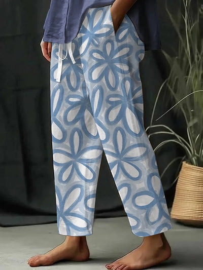 Aixa | Pantalón floral con pierna ancha y ajuste cómodo