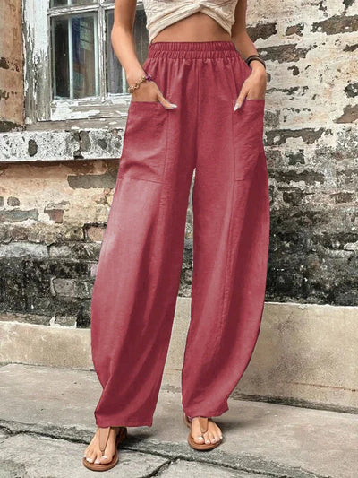 Romina | Pantalón oversize con bolsillos elásticos y estilo relajado