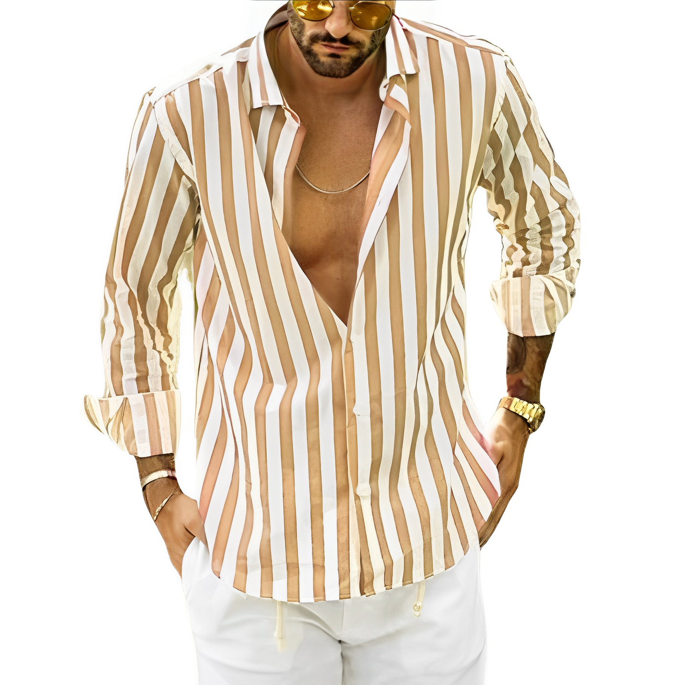 Pablo | Camisa de Rayas Martin para Hombre: Estilo y Confort en Cada Look