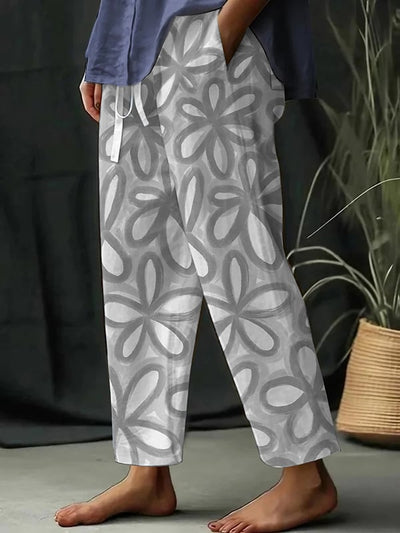Aixa | Pantalón floral con pierna ancha y ajuste cómodo