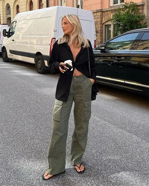 Marina | Pantalón cargo con diseño recto y ajuste perfecto