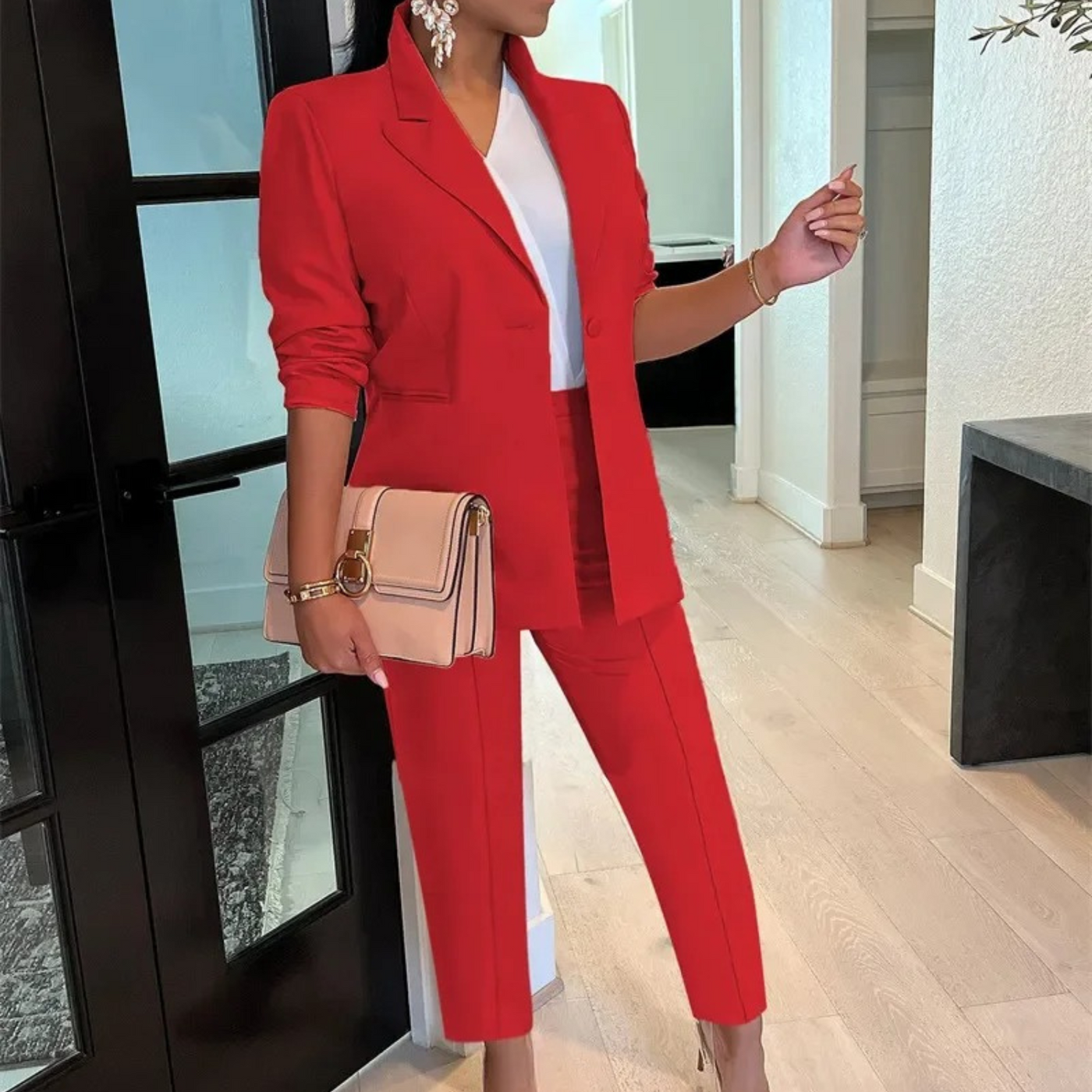 Selena | Conjunto Elegante de Blazer y Pantalones Hortensia
