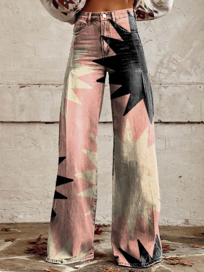 Amaya | Pantalón con estampado geométrico en talle grande