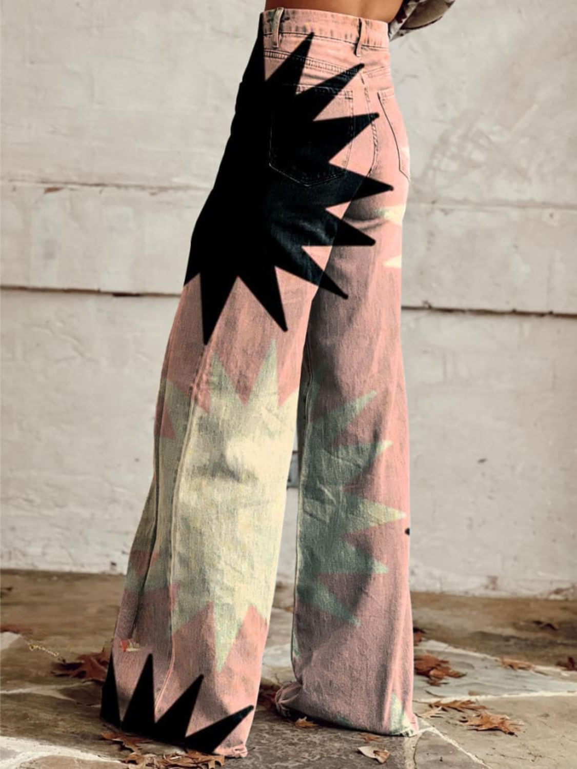 Amaya | Pantalón con estampado geométrico en talle grande