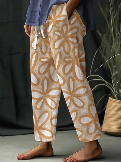 Aixa | Pantalón floral con pierna ancha y ajuste cómodo