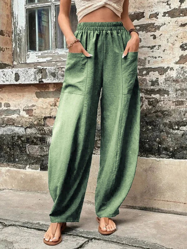 Romina | Pantalón oversize con bolsillos elásticos y estilo relajado