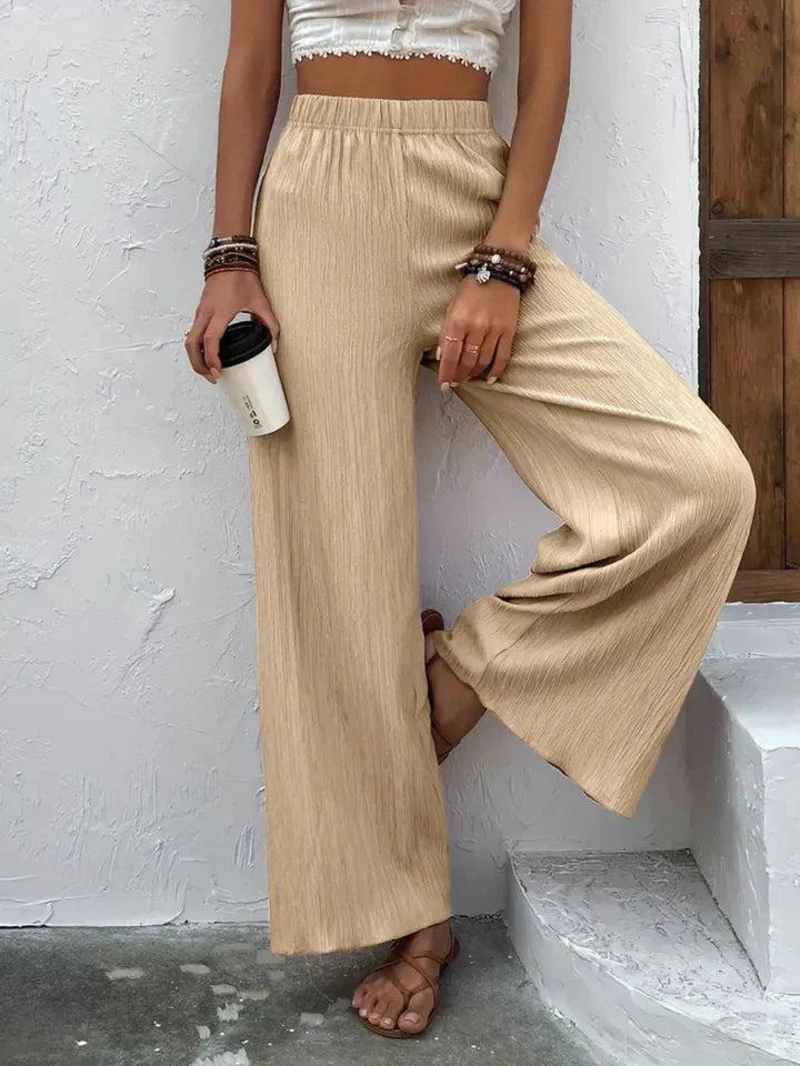 Diana | Pantalón de cintura alta con pierna ancha para silueta elegante