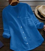 Samira | Camisa holgada informal de lino y algodón