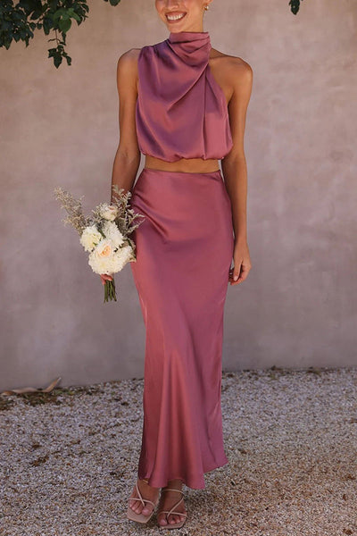 Eva | Conjunto Chic con Falda Larga Elegantemente Estilizada