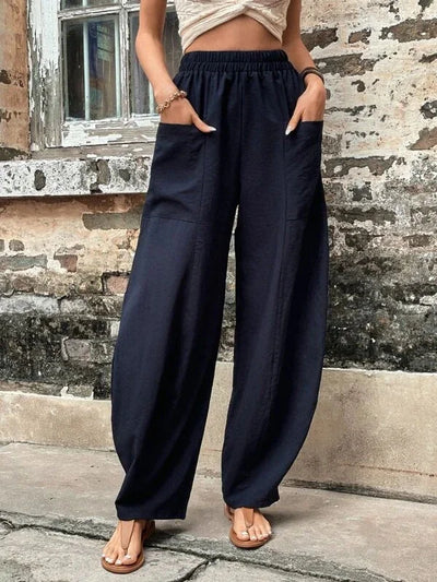 Romina | Pantalón oversize con bolsillos elásticos y estilo relajado
