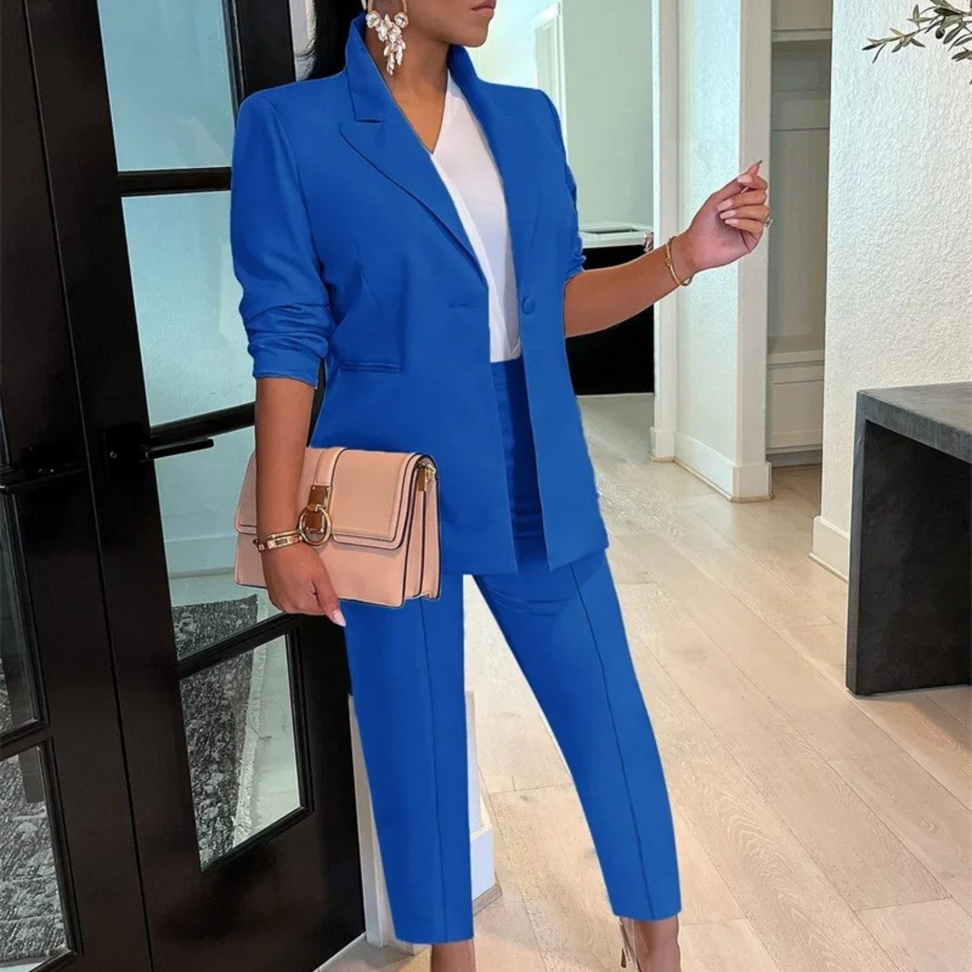 Selena | Conjunto Elegante de Blazer y Pantalones Hortensia