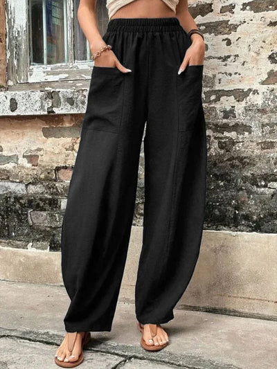 Romina | Pantalón oversize con bolsillos elásticos y estilo relajado