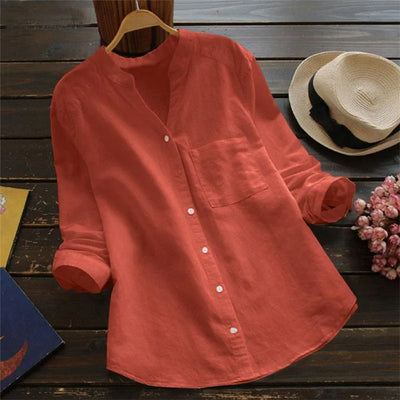 Samira | Camisa holgada informal de lino y algodón