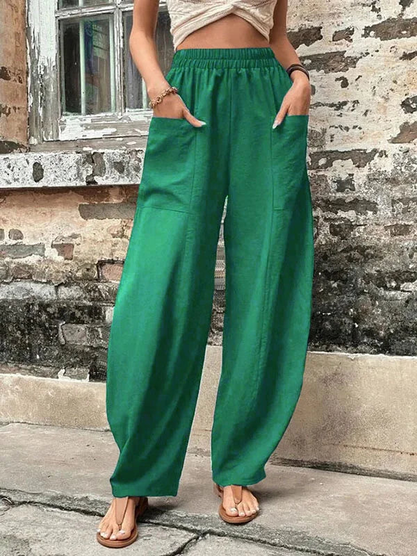 Romina | Pantalón oversize con bolsillos elásticos y estilo relajado