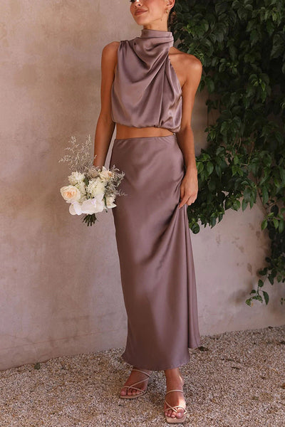 Eva | Conjunto Chic con Falda Larga Elegantemente Estilizada