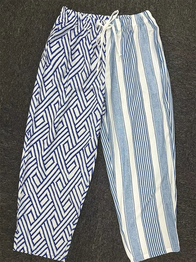Lilian | Pantalón de rayas con botones decorativos