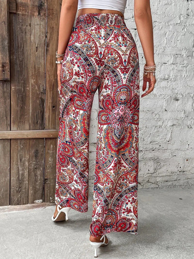 Kiara | Pantalones anchos con estampado moderno y caída fluida