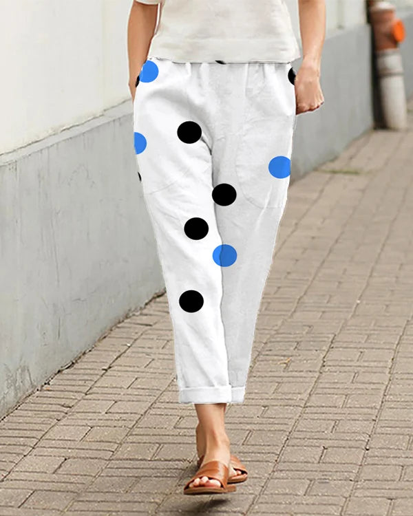 Victoria | Pantalón de lunares con caída suelta y estilo retro