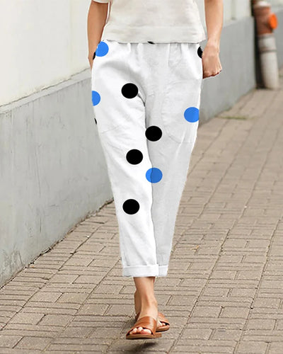 Victoria | Pantalón de lunares con caída suelta y estilo retro