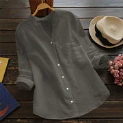 Samira | Camisa holgada informal de lino y algodón