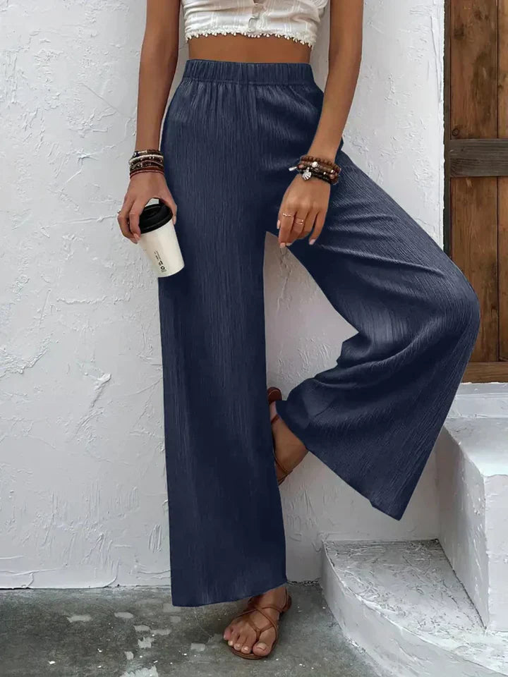Diana | Pantalón de cintura alta con pierna ancha para silueta elegante