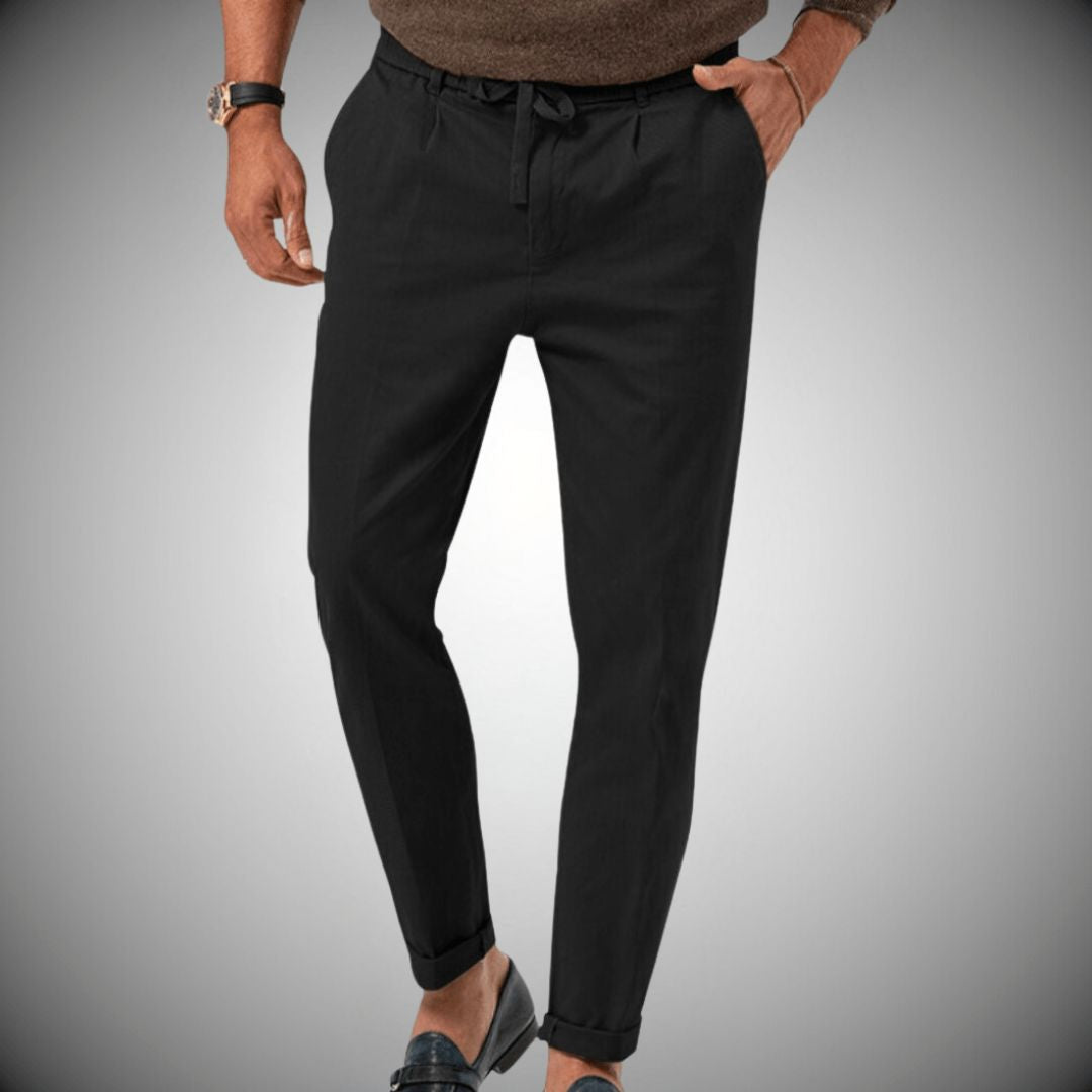 Nathan | Pantalones chinos slim de lino ligeros para verano.