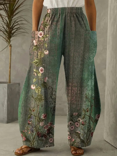 Pantalones Informales Wendy con Encantador Estampado Floral