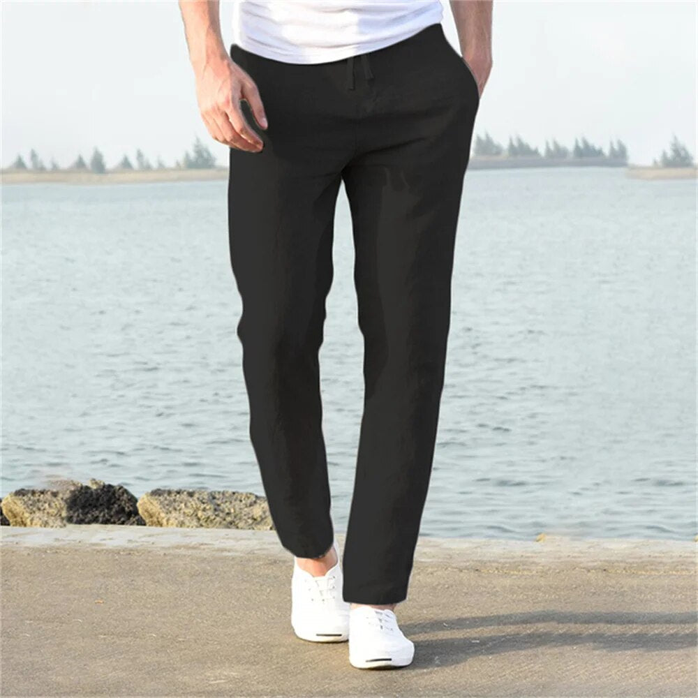 James | Pantalones de lino ligeros, perfectos para el verano.