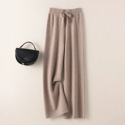 Sophie – Pantalón Tricotado de Cintura Alta Elegante