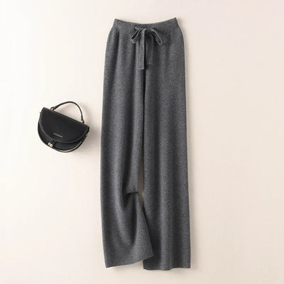 Sophie – Pantalón Tricotado de Cintura Alta Elegante