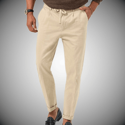 Nathan | Pantalones chinos slim de lino ligeros para verano.