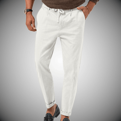 Nathan | Pantalones chinos slim de lino ligeros para verano.