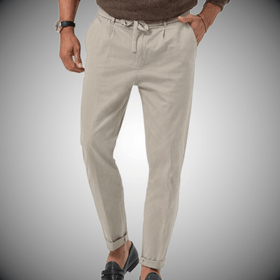 Nathan | Pantalones chinos slim de lino ligeros para verano.