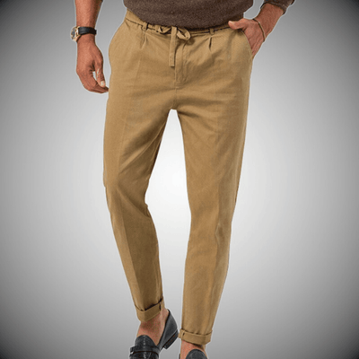 Nathan | Pantalones chinos slim de lino ligeros para verano.
