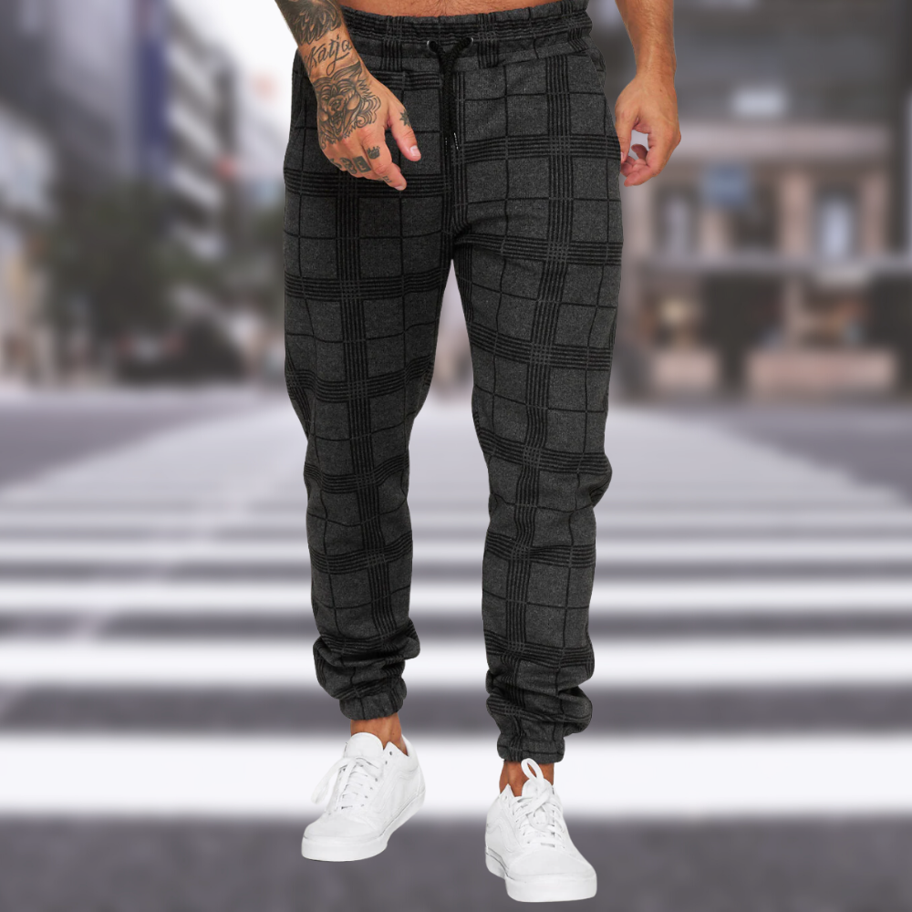 Lucas | Pantalones chinos con estampado de cuadros elegante.
