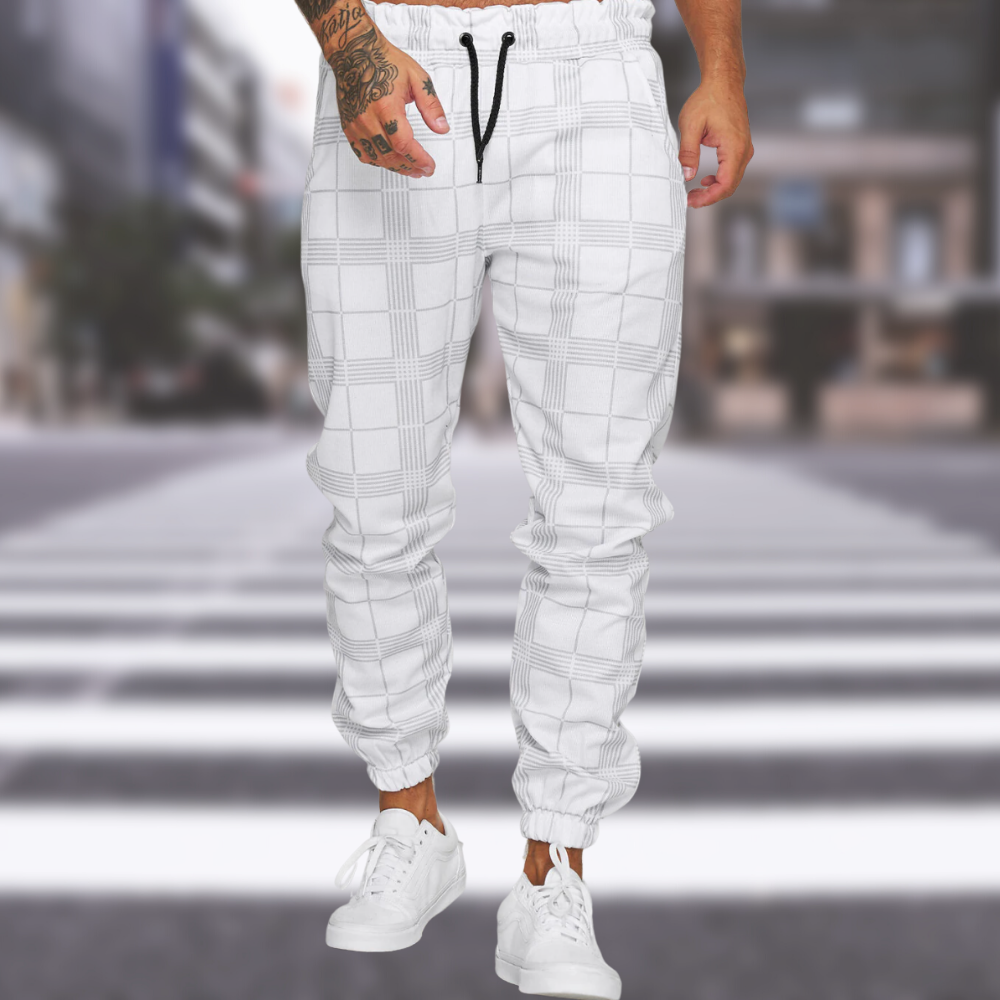 Lucas | Pantalones chinos con estampado de cuadros elegante.
