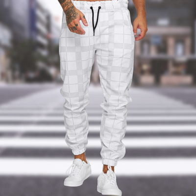 Lucas | Pantalones chinos con estampado de cuadros elegante.
