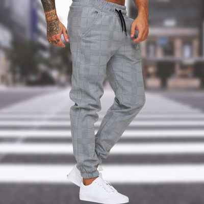 Lucas | Pantalones chinos con estampado de cuadros elegante.