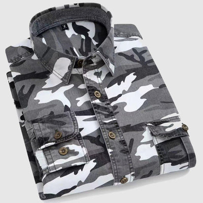 Ramiro | Camisa de Algodón con Estampado Camuflaje Andrew Timeless: Estilo y Comodidad Inigualables