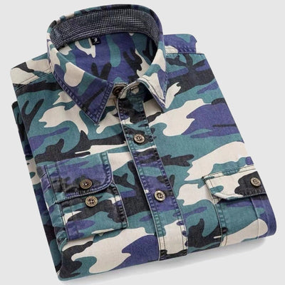 Ramiro | Camisa de Algodón con Estampado Camuflaje Andrew Timeless: Estilo y Comodidad Inigualables