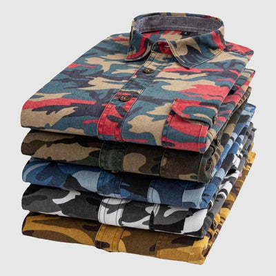 Ramiro | Camisa de Algodón con Estampado Camuflaje Andrew Timeless: Estilo y Comodidad Inigualables
