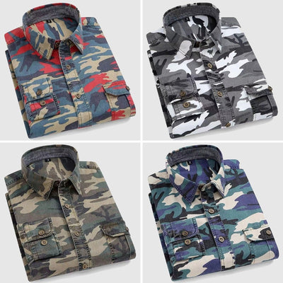 Ramiro | Camisa de Algodón con Estampado Camuflaje Andrew Timeless: Estilo y Comodidad Inigualables