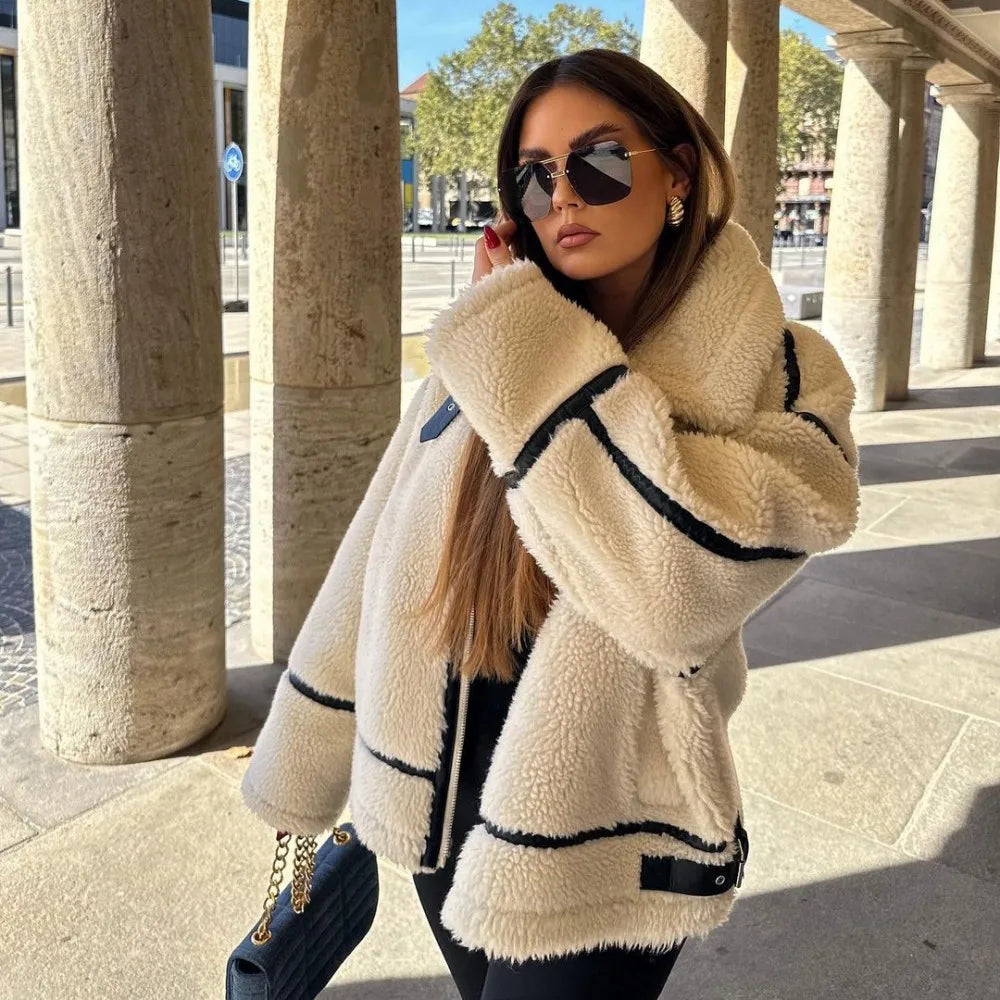 Elena | Chaqueta sin mangas de primavera hecha de lana de cordero para mujeres