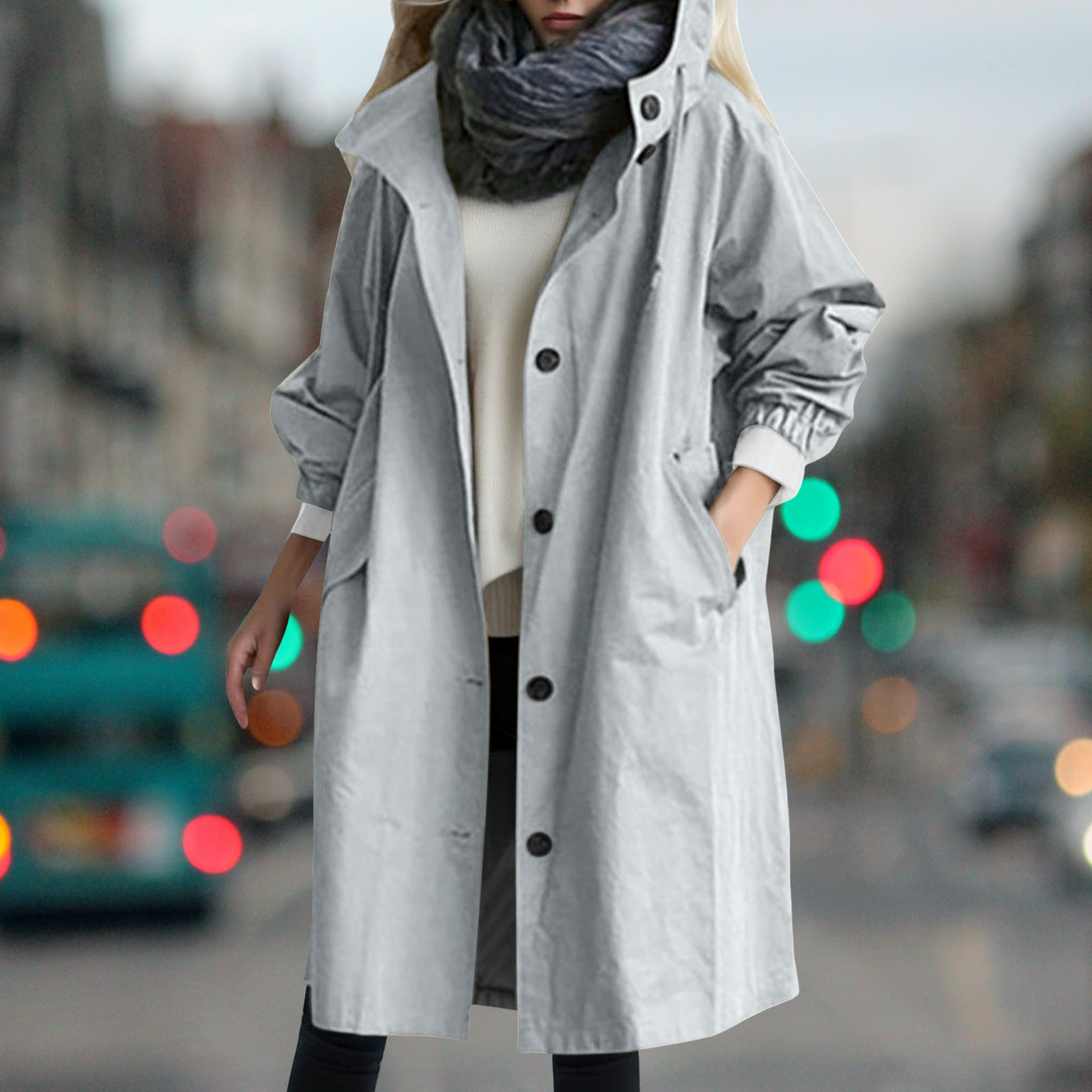 Ava - Trench coat impermeable y cálido
