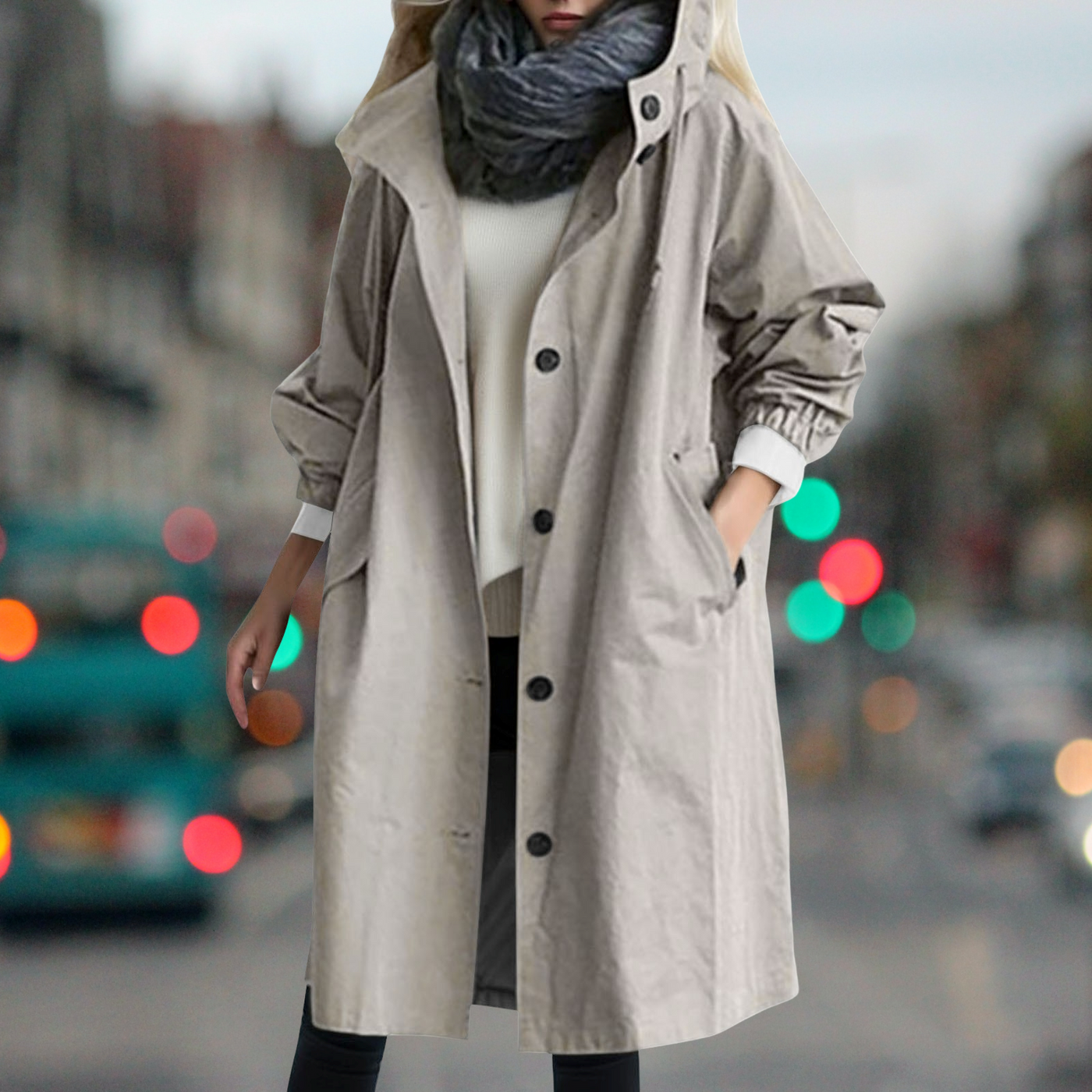 Ava - Trench coat impermeable y cálido