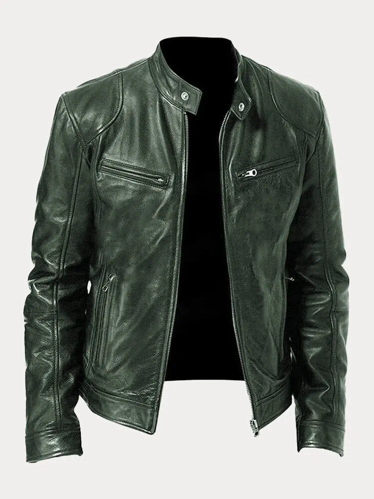 David | Chaqueta de cuero casual